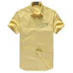 polo paris ralph lauren chemises hommesche courte hommes 2013 mode coton color pony yellow